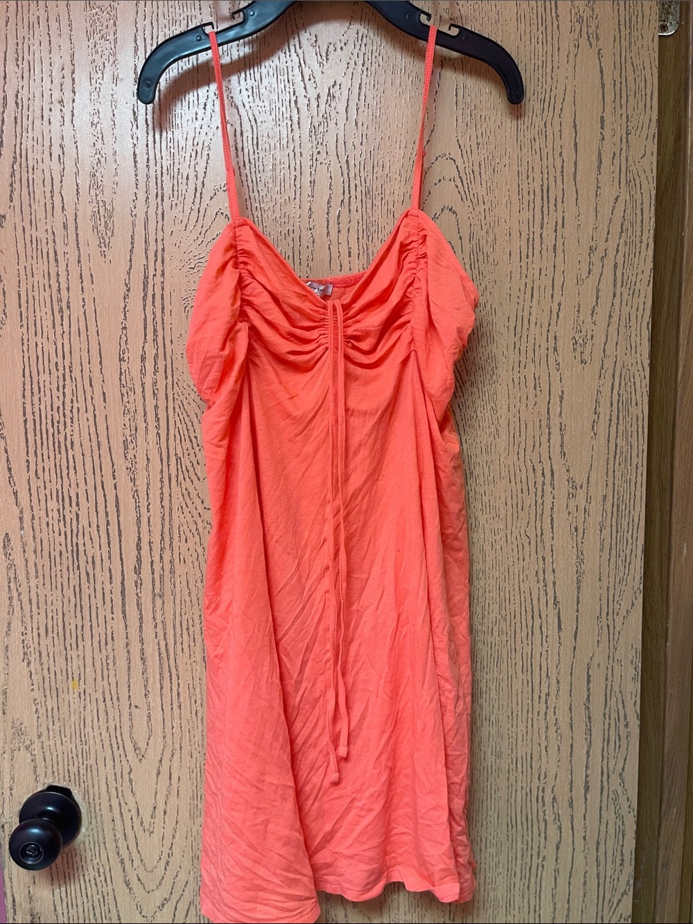 American Eagle Outfitters Coral Spaghetti Strap Mini Dress